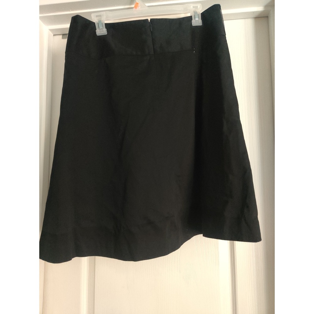 Alfani Womens Black Pleated A-Line Skirt Cotton Blend Knee Length Size 12 - Picture 2 of 6